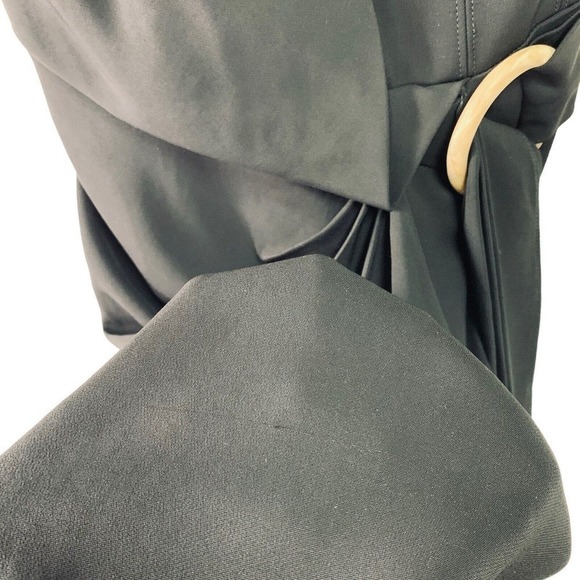 Acler Maine Draped Midi Dress Black Size US 4 New With Defects $450 - Picture 13 of 16